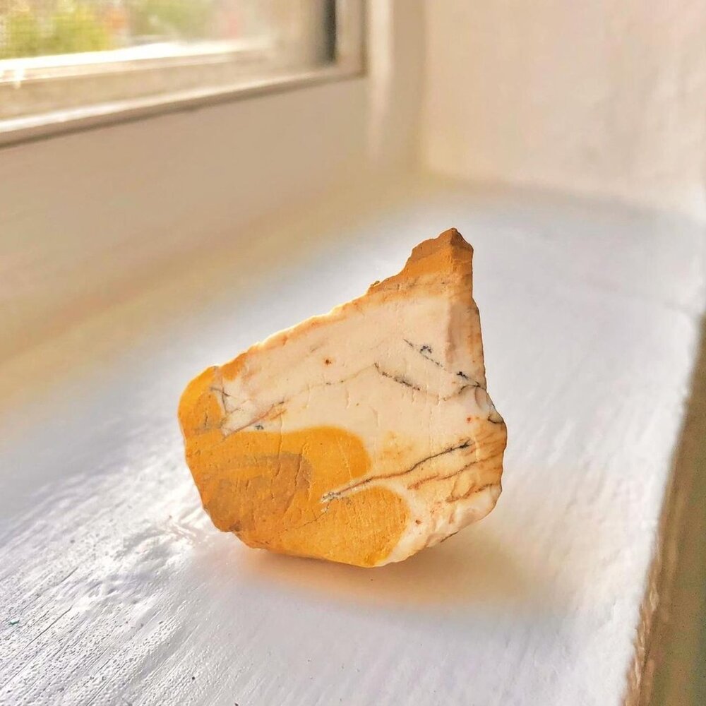 Raw Yellow Mookaite Jasper Stone 💛🍦